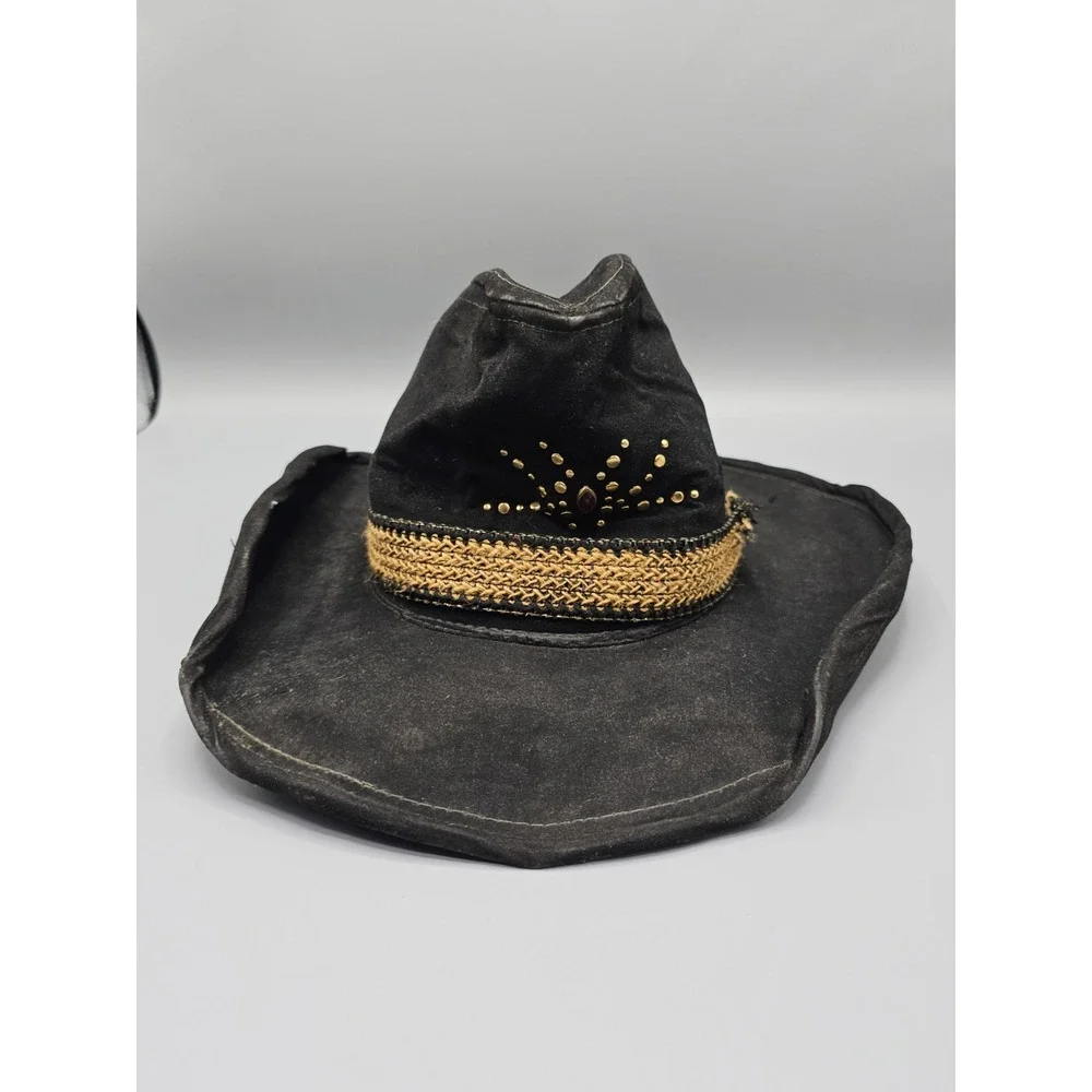 Vintage Women's Rhinestone Cowboy Hat Western Size Small Wear/Distressing - Picture 1 of 15